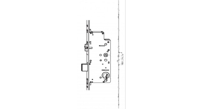 Daudzpunktu Z-TS slēdzene i.S. PT-M, Dm35mm, 2400 x 16 x 3